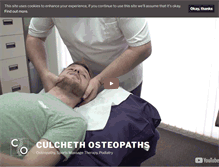 Tablet Screenshot of culchethosteopaths.co.uk